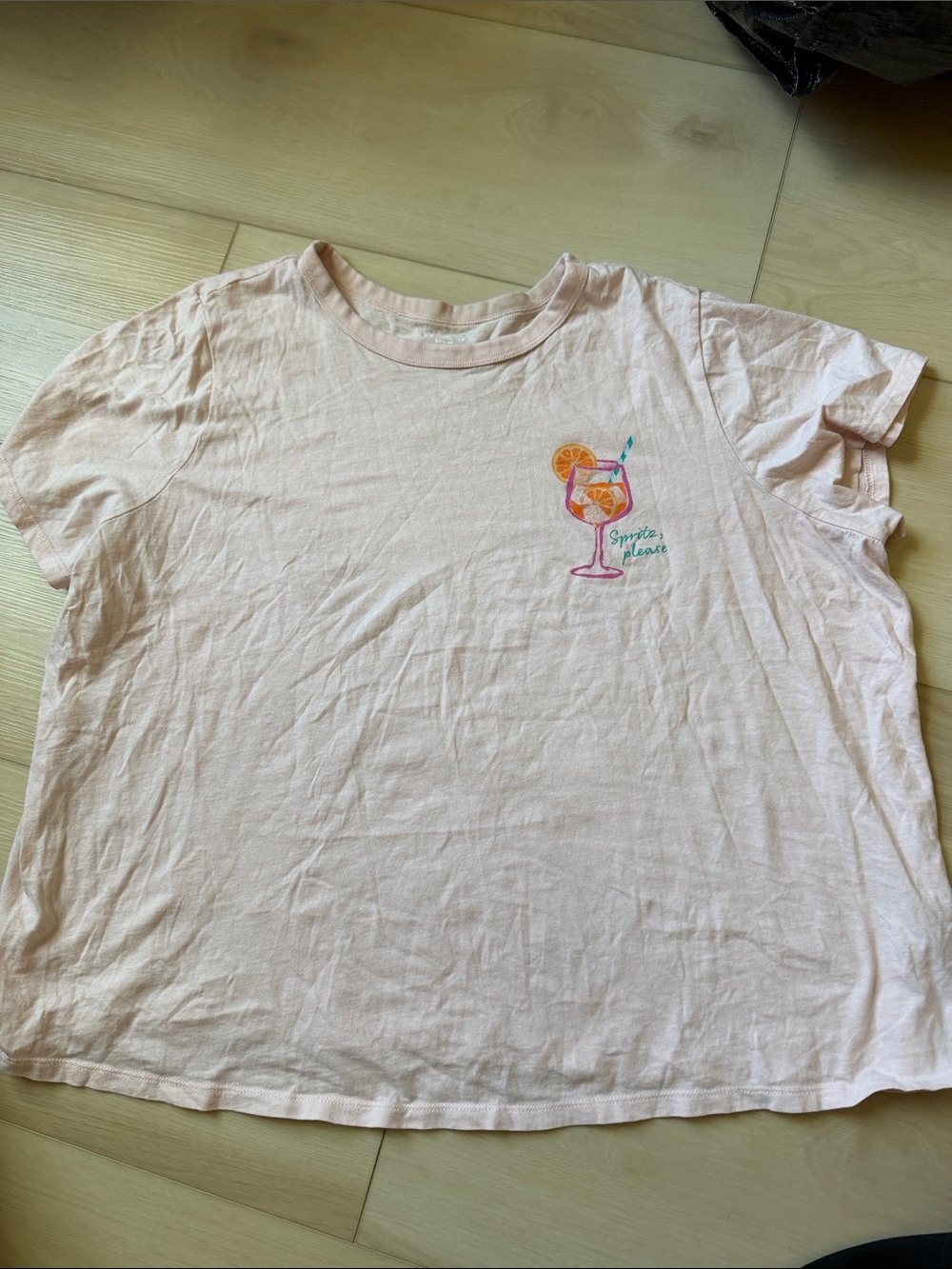 Old Navy Light Pink Graphic Short Sleeve Tee